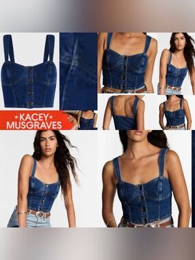 Kacey Musgraves denim top